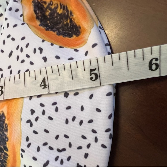 Zaful bikini Papaya design Knot High Cut padded Size S/4 us - Picture 6 of 10